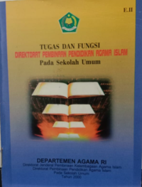 Tugas dan Fungsi Direktorat Pembinaan Pendidikan Agama Islam Pada Sekolah Umum
